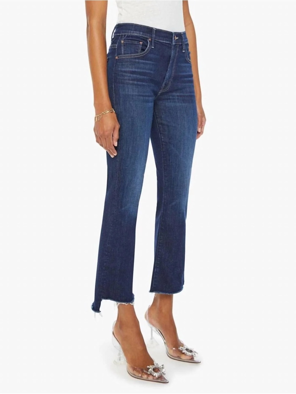 MOTHER Insider Crop Step Fray Jeans Size 28
